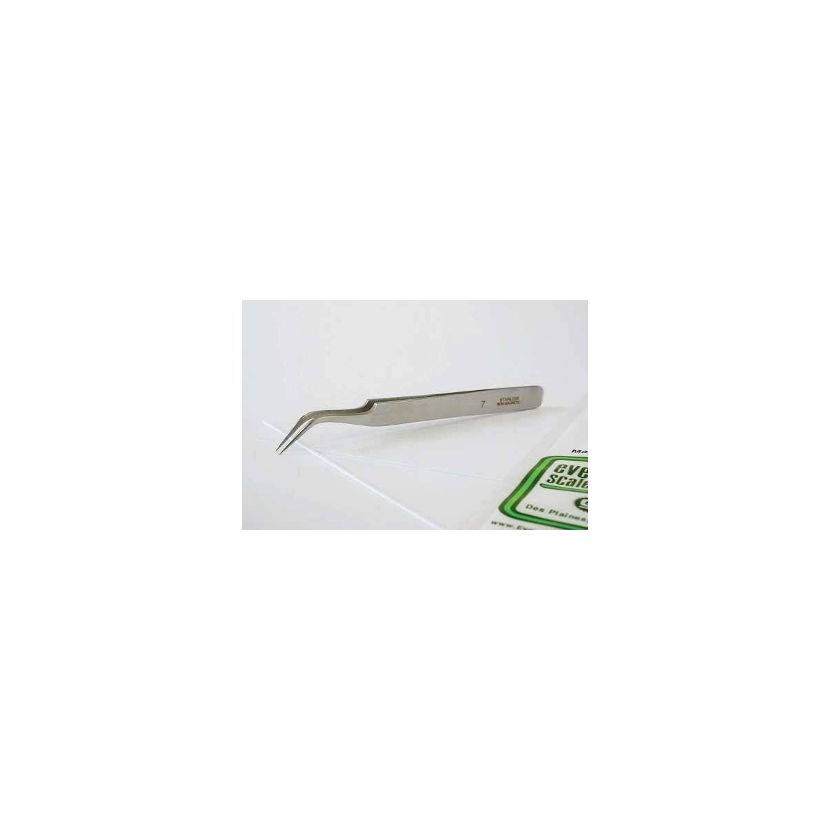 Extra-Fine Tweezers -- 115mm, Anti Acid, Anti Magnetic, ALL, Evergreen Scale Models 76700