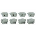 HVAC Units -- Kit - 4 Each of 2 Styles of Rooftop Air Conditioners, HO, Walthers Cornerstone 4077