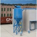 Particulate Dust Cyclone - Modern Industrial Park -- Kit - 1-5/8 x 1-5/8 x 5-3/16′ 4.1 x 4.1 x 13.1cm, HO, Walthers Cornerston