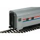 85′ Budd Small-Window Coach - Ready to Run -- Amtrak(R) (Phase III silver, Equal red, white, blue Stripes), HO, WalthersMainli
