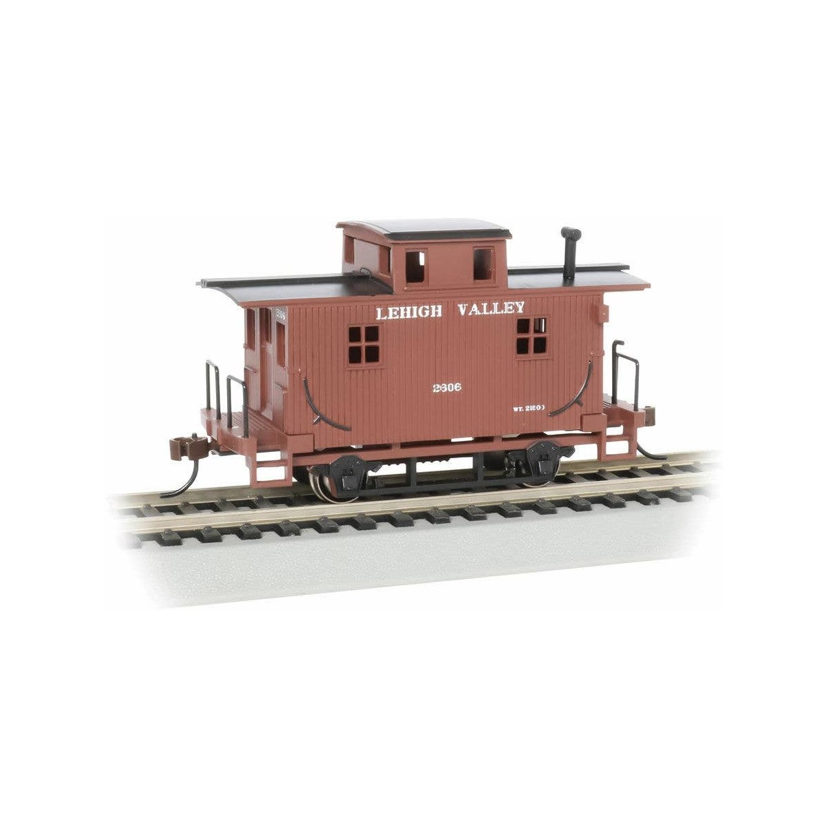 4-Wheel Wood Bobber Caboose - Ready to Run - Silver Series(R) -- Lehigh Valley, HO, Bachmann Industries 18405