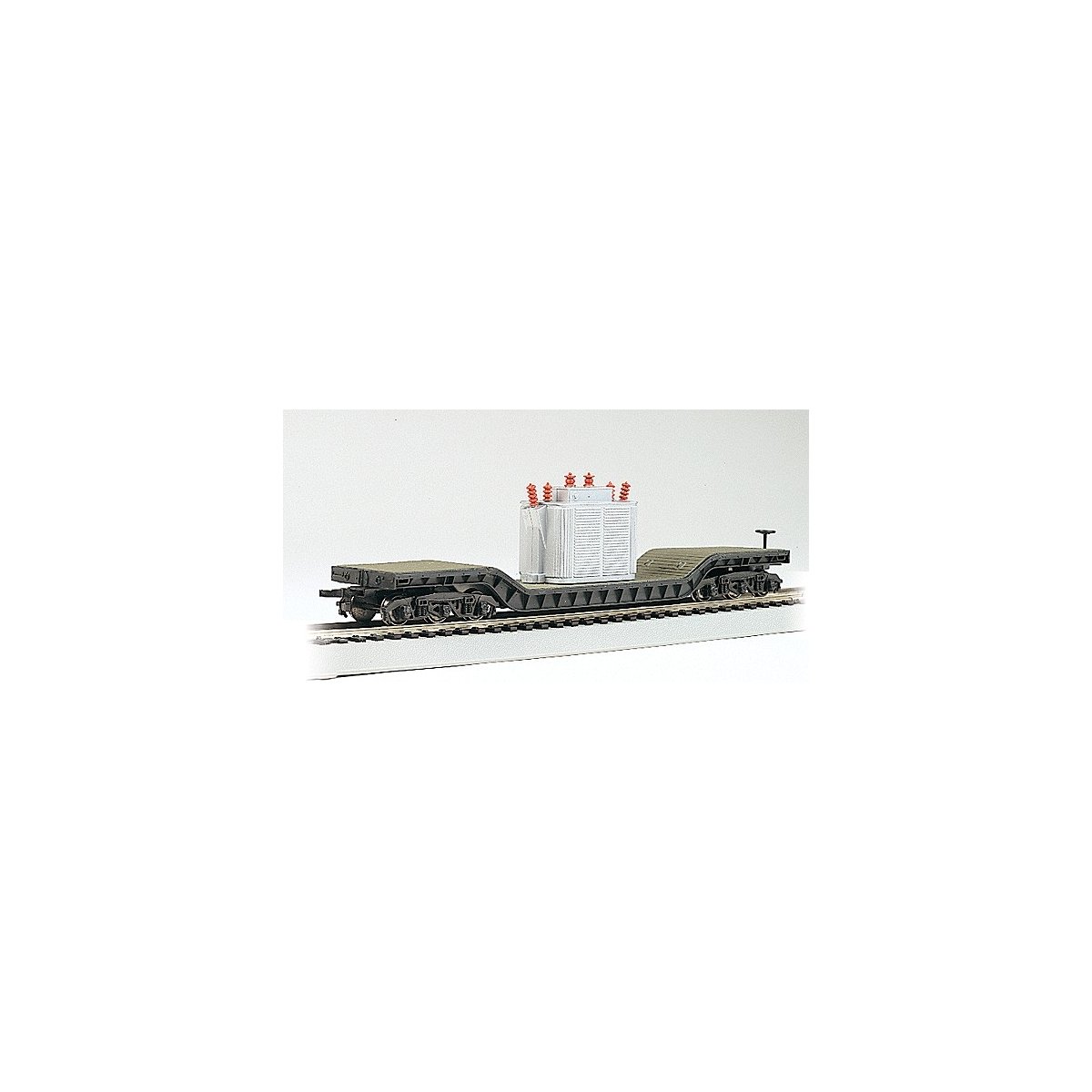 52′ Depressed Center Flatcar -- With Transformer Load, HO, Bachmann Industries 18348
