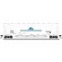 Pressureaide Centerflow Covered Hopper - Ready to Run - Master(R) -- OMYA 51928 (white, blue, Short Stripes), N, Atlas Model Rai