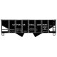 USRA 55-Ton 2-Bay Open Hopper - Kit -- Superior Steel 32 (black), HO, Accurail Inc 81722