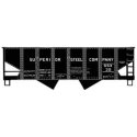 USRA 55-Ton 2-Bay Open Hopper - Kit -- Superior Steel 32 (black), HO, Accurail Inc 81722
