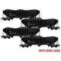 100-Ton 3-Bay Ribside Open Hopper w/Coal Load 3-Pack - Ready to Run -- Wheeling & Lake Erie 834827, 834924, 834986, 835123 (Ex-C
