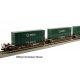Gunderson Maxi-I 5-Unit Container Well Car w/40′ Containers - Ready to Run -- BNSF Railway 238403 (Boxcar Red, Wedge Logo) & C