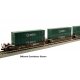 Gunderson Maxi-I 5-Unit Container Well Car w/40′ Containers - Ready to Run -- BNSF Railway 239156 (Boxcar Red, Wedge Logo) & C
