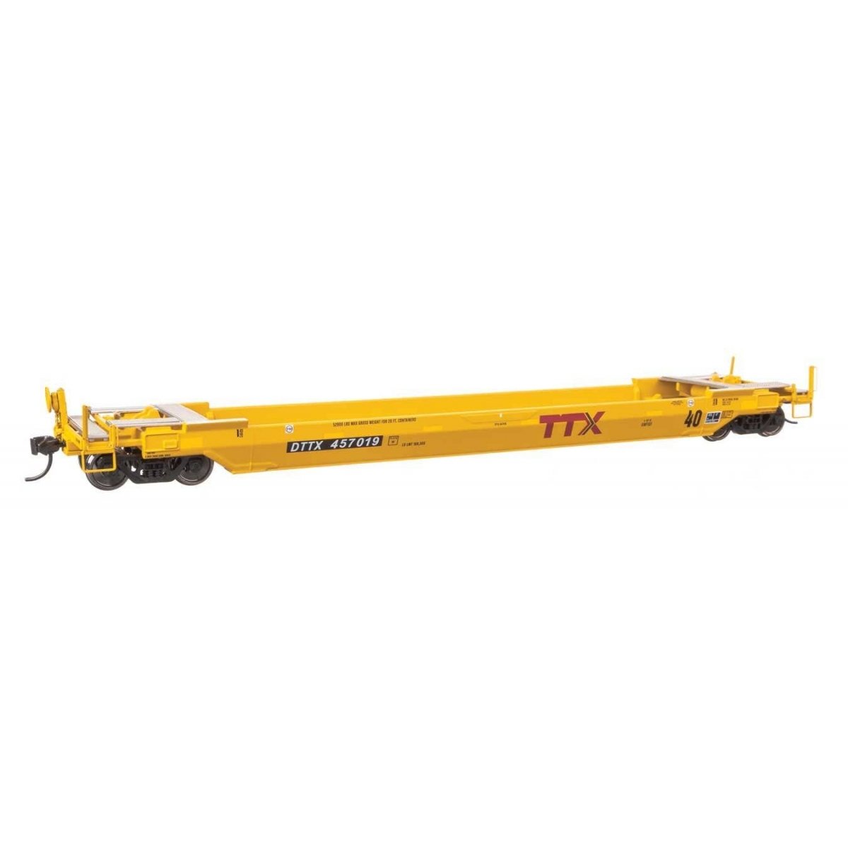 Gunderson Rebuilt All-Purpose 40′ Well Car - Ready-To-Run -- DTTX 457019, HO, WalthersProto 109141