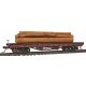 ACF Log Car w/Logs - Ready to Run - Silver Series(R) -- 1906-1935 Version (Boxcar Red), HO, Bachmann Industries 18332
