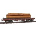 ACF Log Car w/Logs - Ready to Run - Silver Series(R) -- 1906-1935 Version (Boxcar Red), HO, Bachmann Industries 18332