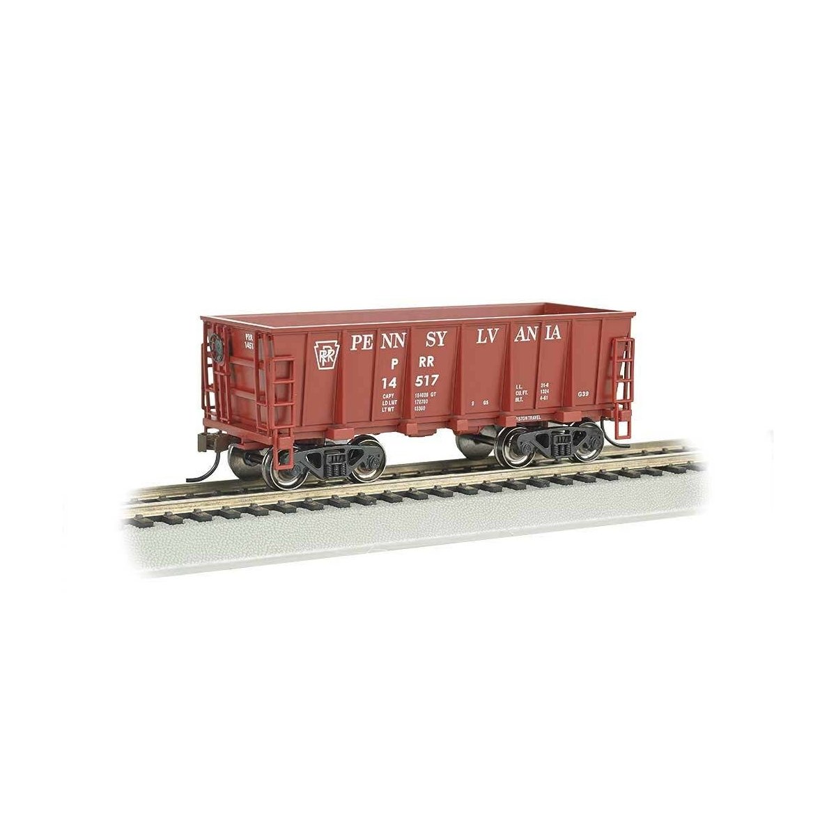 Ore Car - Ready to Run - Silver Series(R) -- Pennsylvania Railroad 14517 (Tuscan), HO, Bachmann Industries 18605