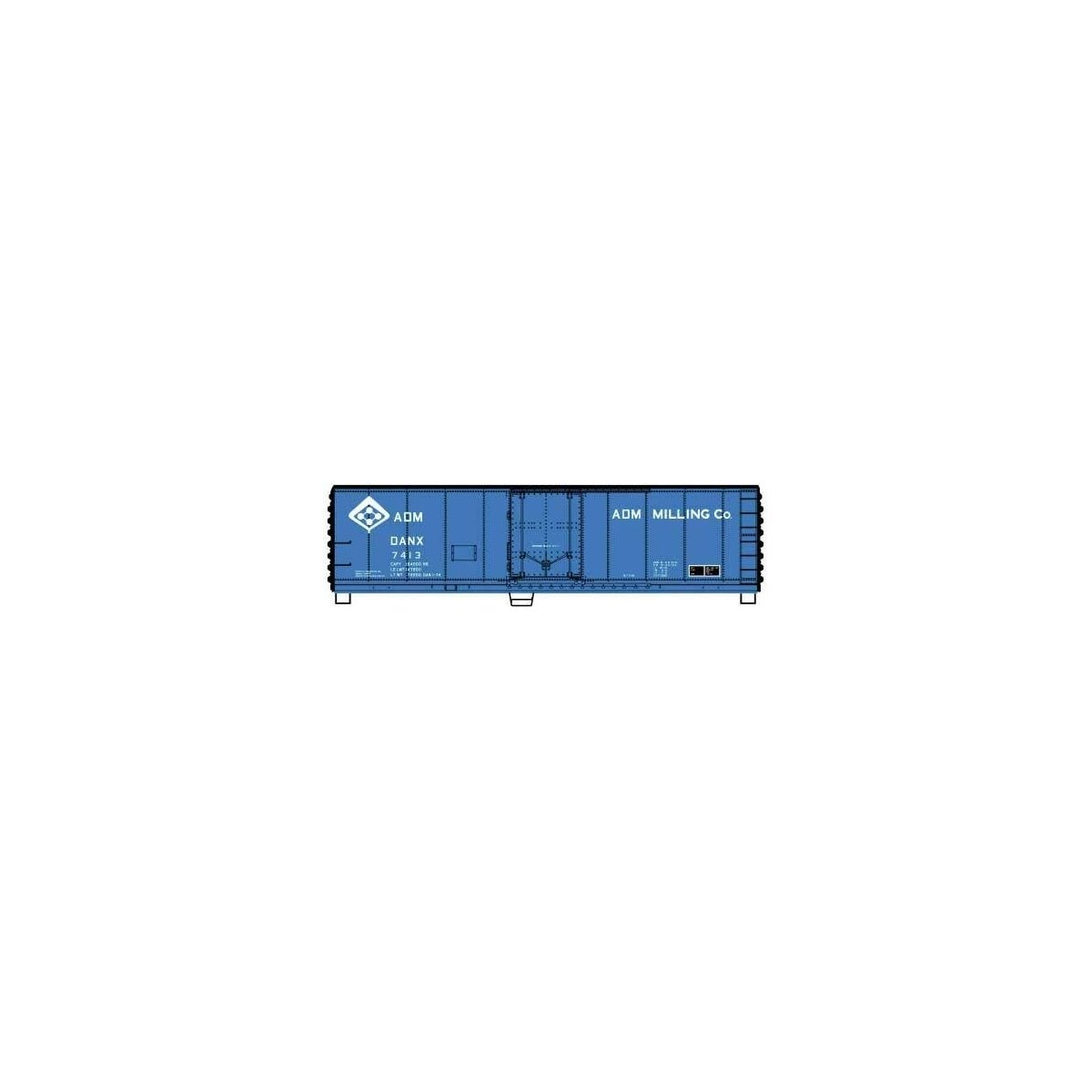 40′ Steel Reefer with Plug Doors - Kit -- Archer-Daniels-Midland DANX 7413 (blue, white, Molecule Logo), HO, Accurail Inc 8164