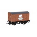 Wood Boxcar (Box Van) - Ready to Run - Thomas & Friends(TM) -- Mr. Jolly′s Chocolate Factory (brown, blue, white), HO, Bachman
