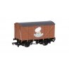 Wood Boxcar (Box Van) - Ready to Run - Thomas & Friends(TM) -- Mr. Jolly′s Chocolate Factory (brown, blue, white), HO, Bachman