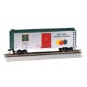 Pullman-Standard PS-1 40′ Steel Boxcar - Ready to Run - Silver Series(R) -- North Pole Ornament Artisans (white, green, red), 