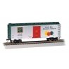 Pullman-Standard PS-1 40′ Steel Boxcar - Ready to Run - Silver Series(R) -- North Pole Ornament Artisans (white, green, red), 