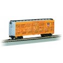 40′ Stock Car - Ready to Run - Silver Series(R) -- Union Pacific 47754 (Armour Yellow, silver), HO, Bachmann Industries 18519