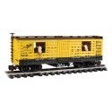 Animated Stock Car with Cattle - Ready to Run -- Missouri-Kansas-Texas (yellow, black), G, Bachmann Industries 98708