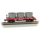 Old-Time Wood Tank Car with 3 Tanks - Ready to Run -- Central Pacific 213 (red), N, Bachmann Industries 15552