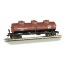 40′ 3-Dome Tank Car - Ready to Run - Silver Series(R) -- Pennsylvania Railroad 498647 (Tuscan, black), HO, Bachmann Industries