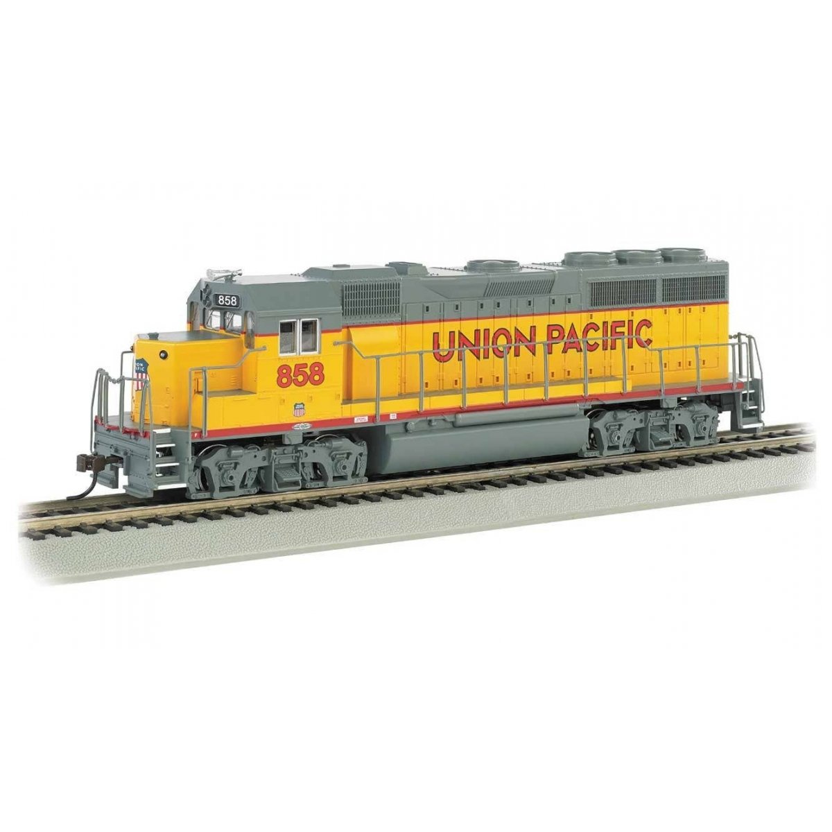 EMD GP40 - Sound and DCC - Sound Value -- Union Pacific 858 (Armour Yellow, gray, red), HO, Bachmann Industries 66306