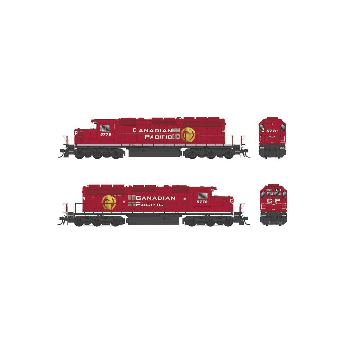 GMD SD40-2 - LokSound 5 and DCC - Executive Line -- Canadian Pacific 5778 (red, white, Golden BEaver Logo, Block Lettering), HO,