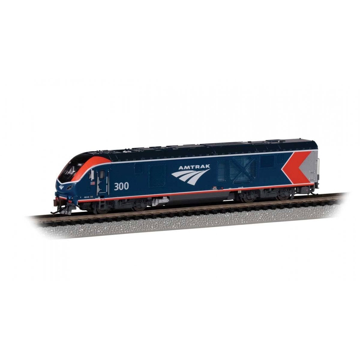 Siemens ALC-42 Charger - Econami(TM) Sound and DCC -- Amtrak 300 (Phase VI blue, red, silver, black, white), N, Bachmann Industr