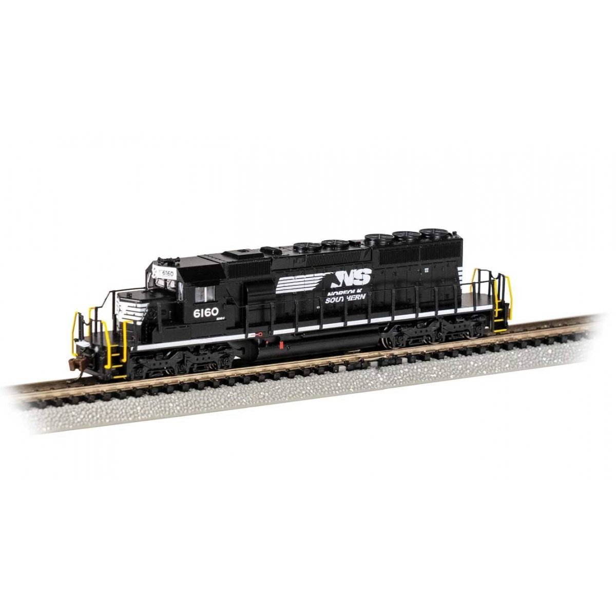 EMD SD40-2 - Econami(TM) Sound and DCC -- Norfolk Southern 6160 (black, white, Horse Head Logo), N, Bachmann Industries 67076