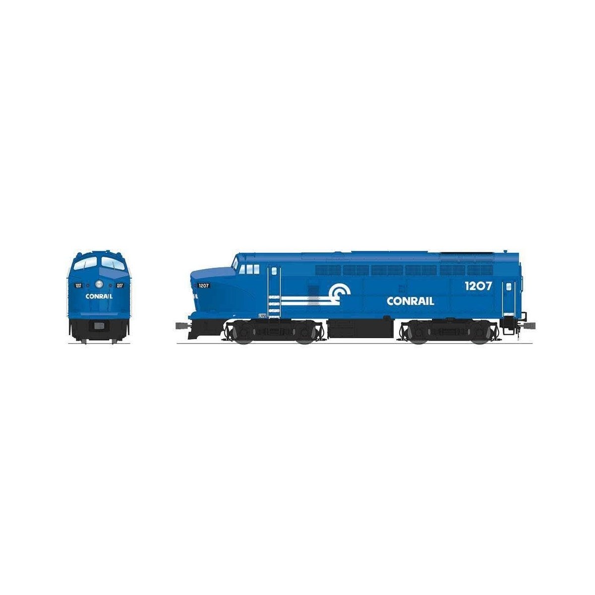 Baldwin RF16A Sharknose A - Sound & DCC - Paragon4(TM) -- Conrail 1213 (Fantasy Scheme, blue, white), HO, Broadway Limited Impor