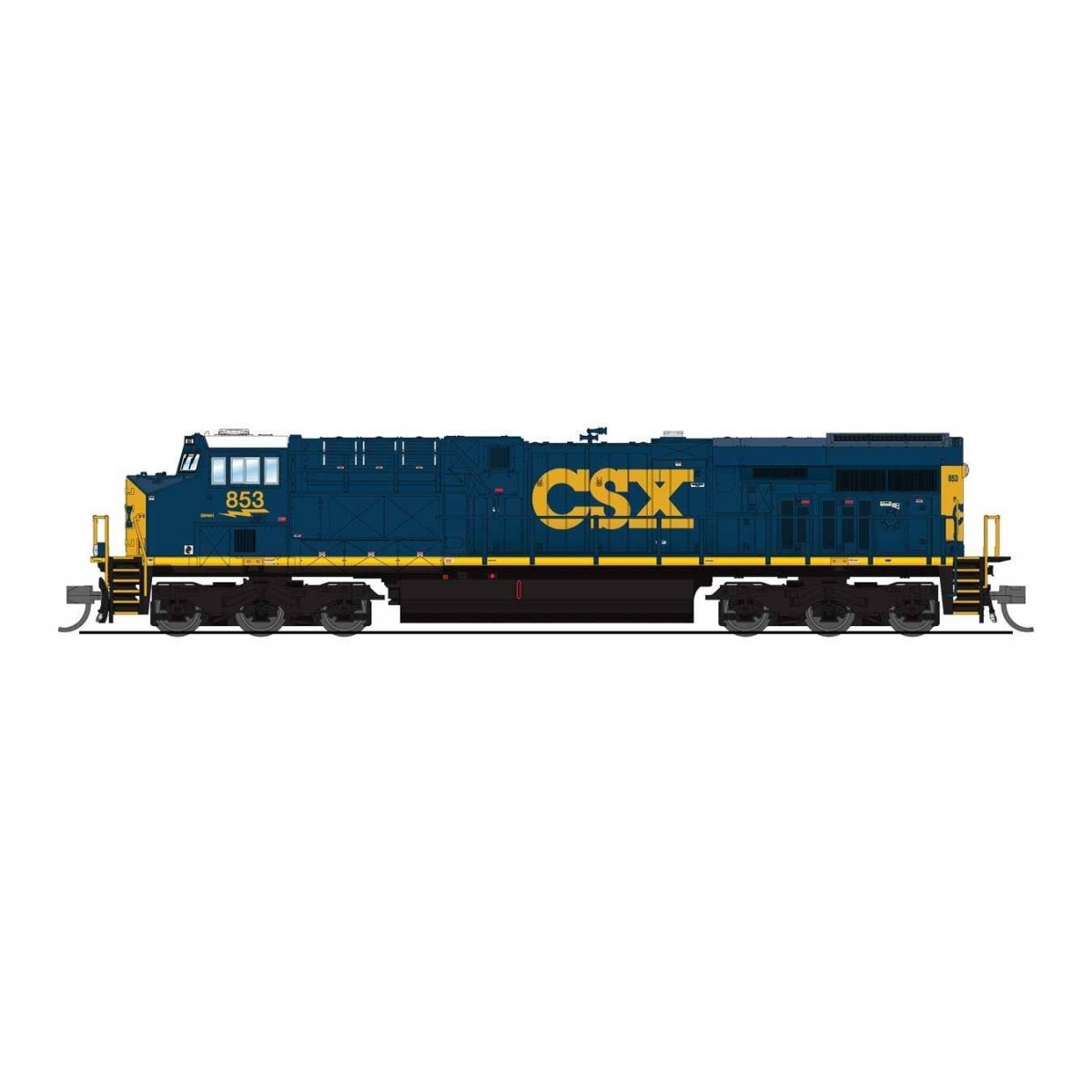 GE ES44AC - Sound & DCC - Paragon4(TM) -- CSX 876 (YN3, blue, yellow), N, Broadway Limited Imports 8618