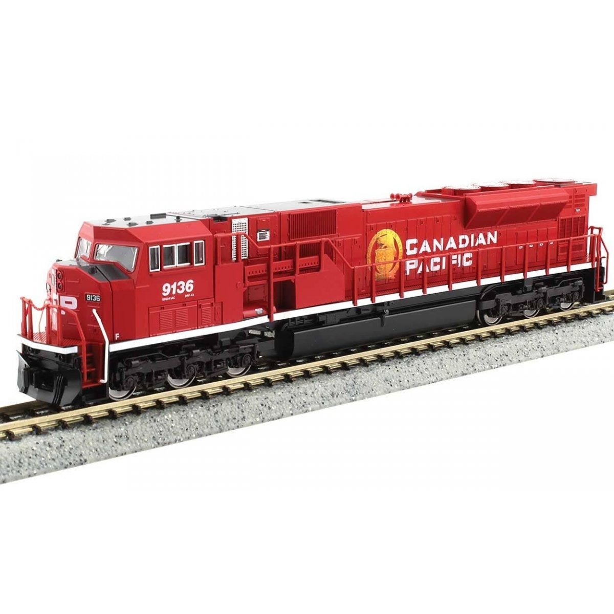 EMD SD90/43MAC - Standard DC -- Canadian Pacific 9136 (red, white, gold), N, Kato USA Inc 1765626