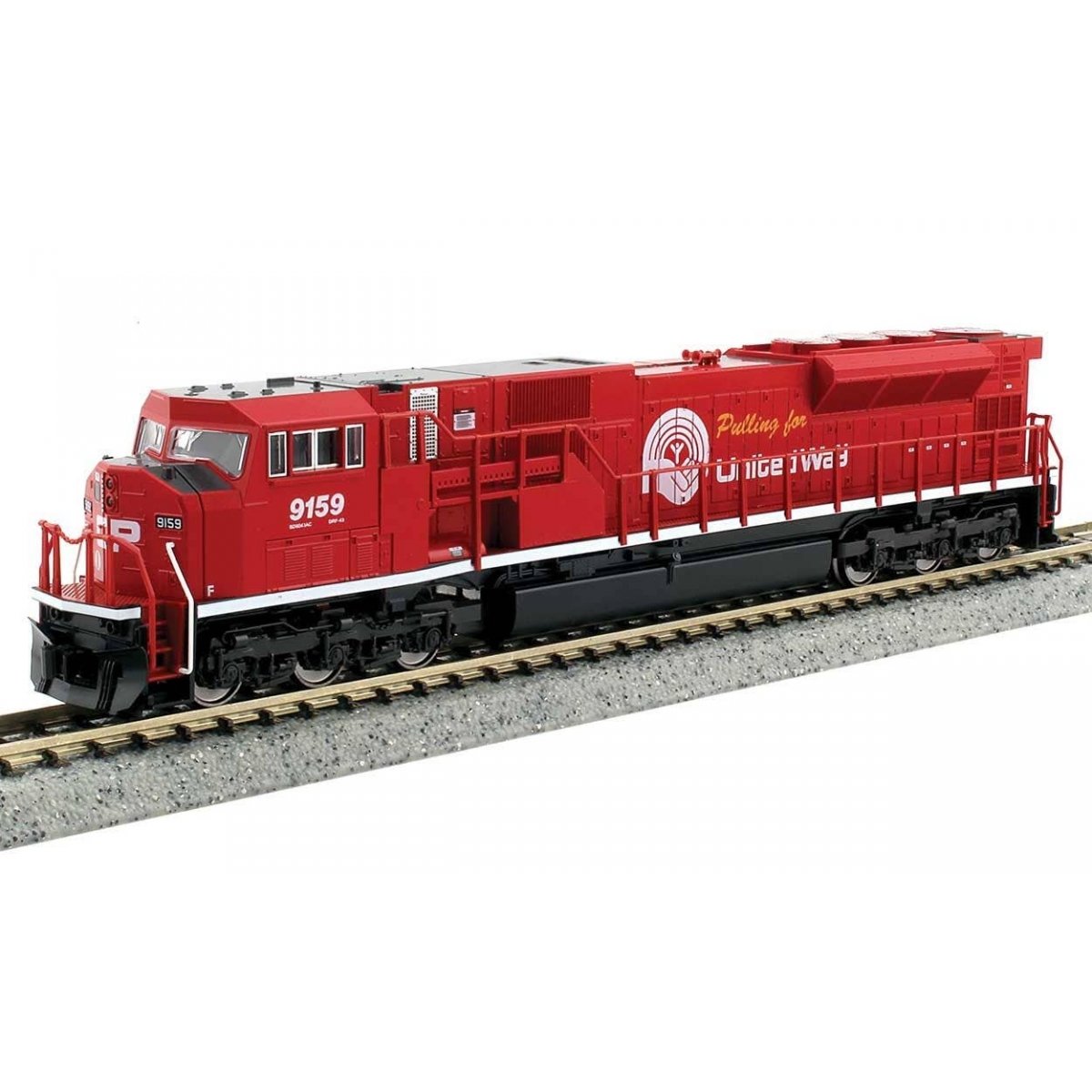 EMD SD90/43MAC - Standard DC -- Canadian Pacific 9159 (United Way Commemorative, red, white), N, Kato USA Inc 1765628
