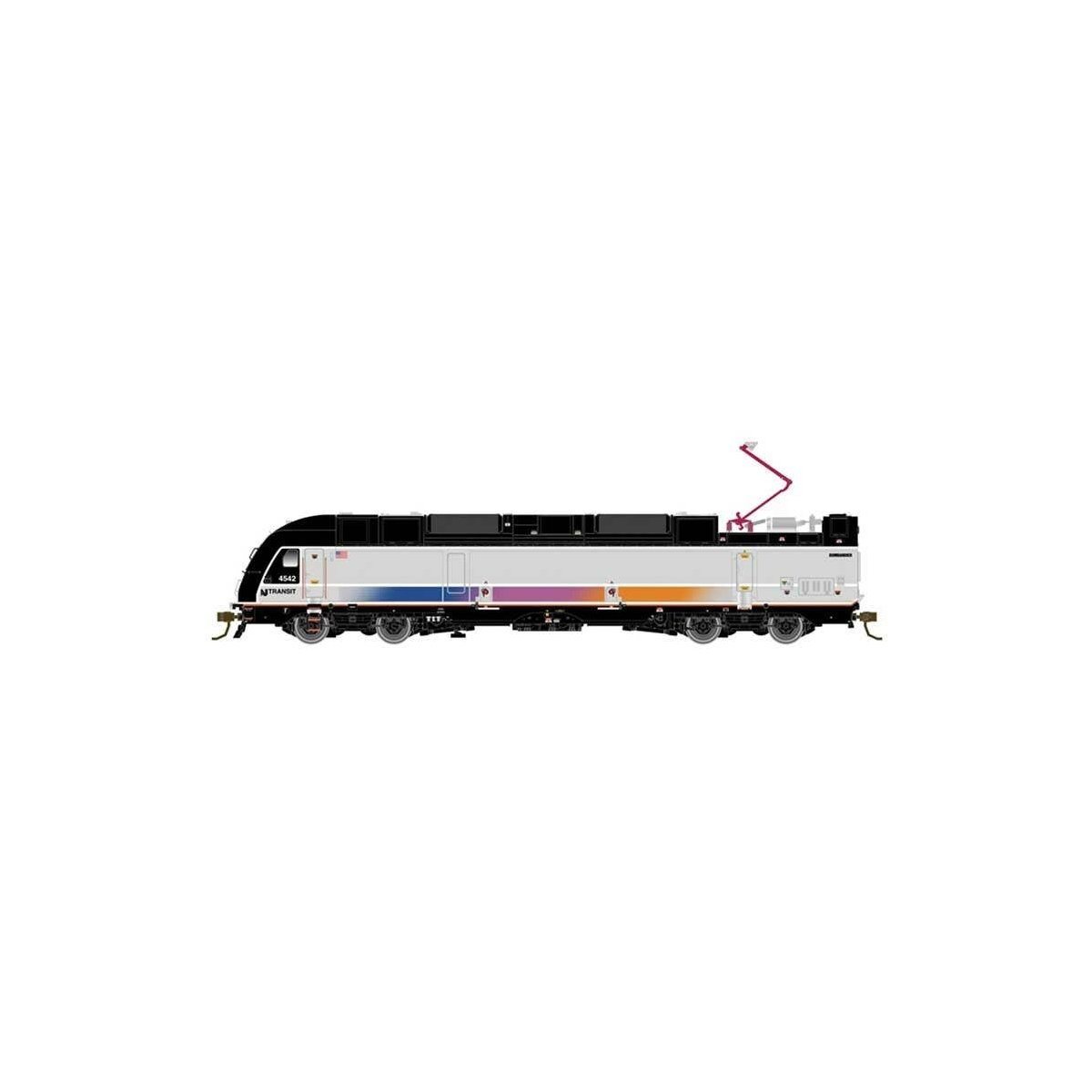 Bombardier ALP-45DP/A Dual Mode w/LokSound & DCC Master(R) Gold -- New Jersey Transit 4539 (silver, black, magenta, orange, blue