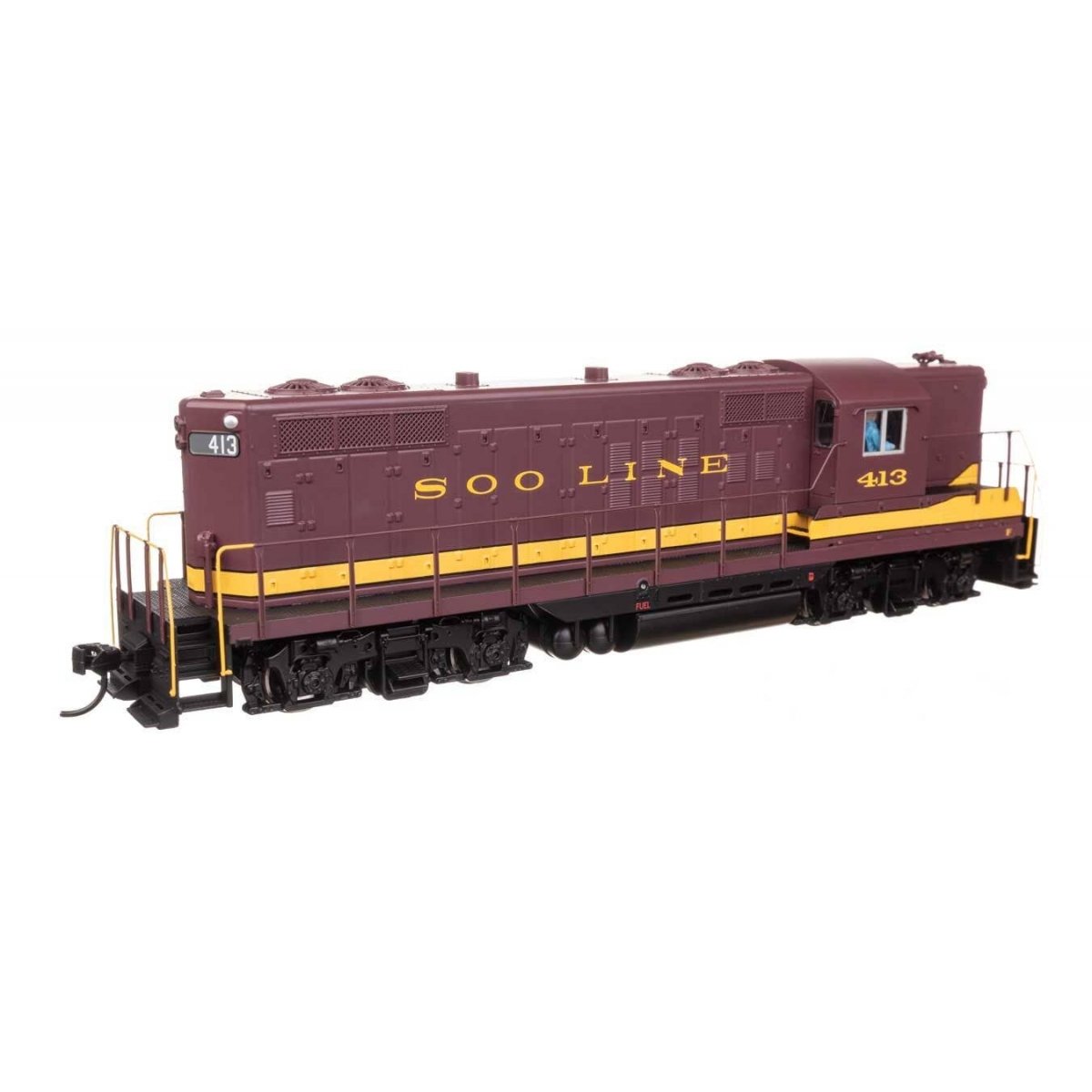 EMD GP9 Phase II with High Hood - ESU(R) Sound and DCC -- Soo Line 413, HO, WalthersMainline 20501