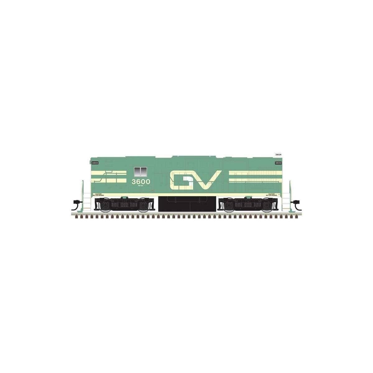 Alco RS11 - Standard DC - Classic Silver -- Genessee Valley 3600 (green, yellow), HO, Atlas Model Railroad Co. 10004522