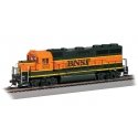 EMD GP40 - DCC -- BNSF Railway 3016 (H1, orange, green, yellow), HO, Bachmann Industries 60319
