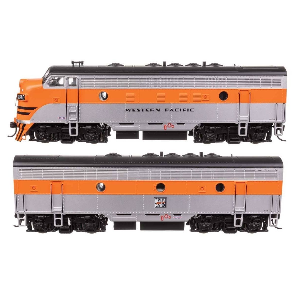 EMD F7 A-B Set - Standard DC -- Western Pacific 921D/921B, HO, WalthersMainline 11419