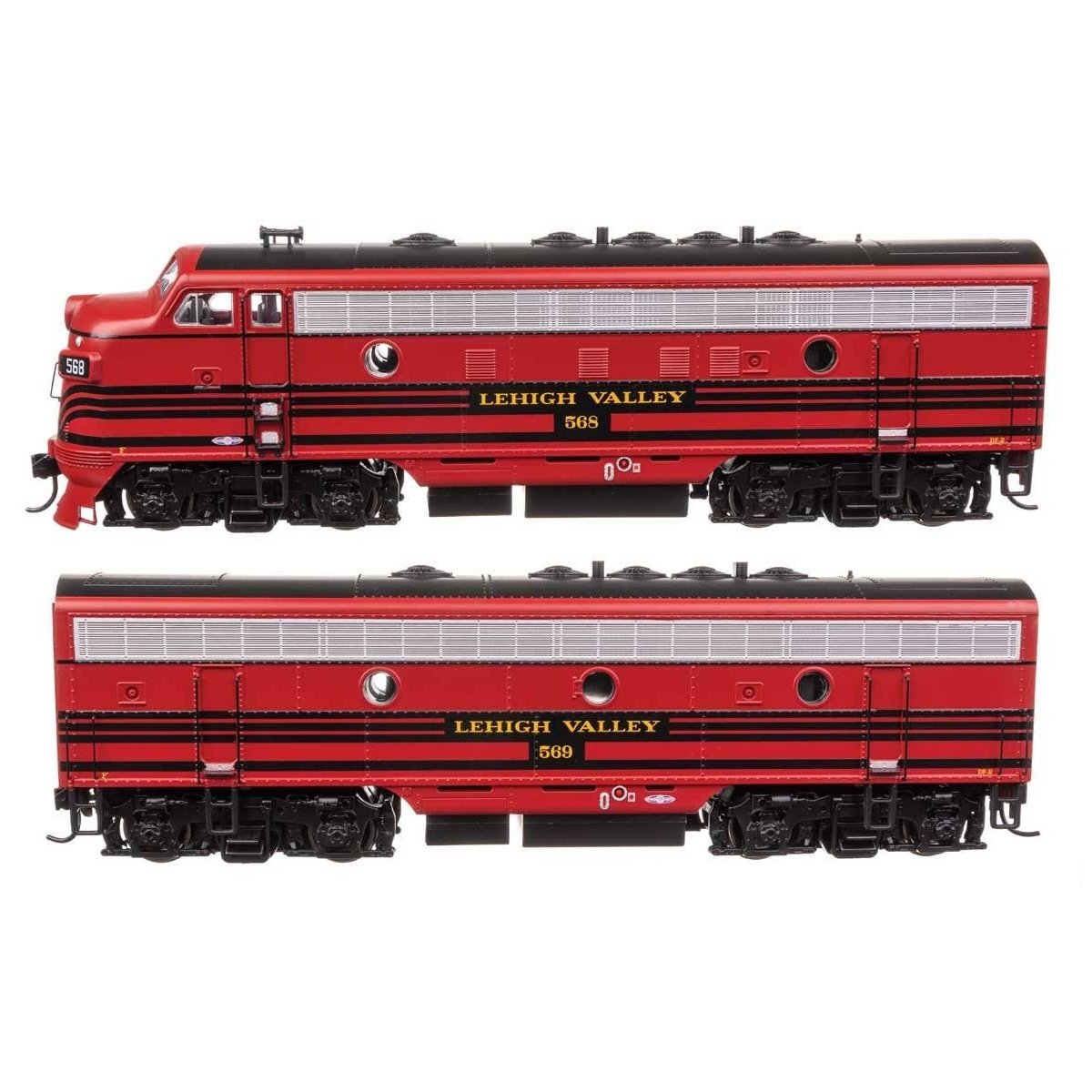 EMD F7 A-B Set - ESU Sound and DCC -- Lehigh Valley 568/569, HO, WalthersMainline 21407