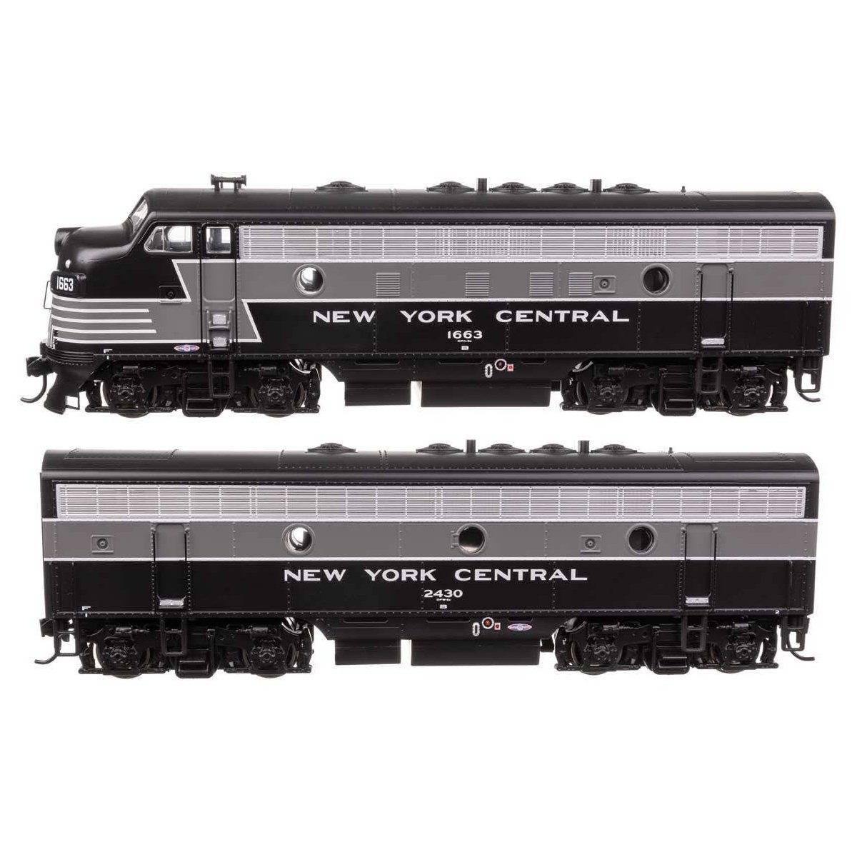 EMD F7 A-B Set - ESU Sound and DCC -- New York Central 1663/2430, HO, WalthersMainline 21410