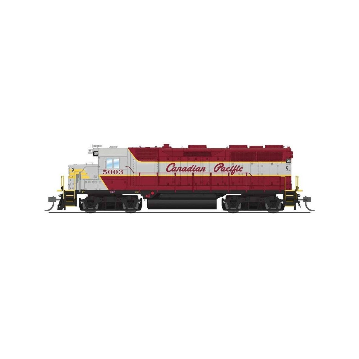 EMD GP35 Low Nose - Standard DC - Stealth -- Canadian Pacific 5010 (maroon, gray, Script Lettering), HO, Broadway Limited Import