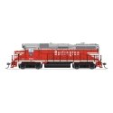 EMD GP30 Low Nose - Standard DC - Stealth -- Chicago, Burlington & Quincy 974 (Chinese Red, gray, white), HO, Broadway Limited I