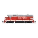 EMD GP30 Low Nose - Standard DC - Stealth -- Burlington Northern 2250 (Renumbered Ex-CB&Q, Chinese Red, gray, white), HO, Broadw