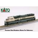 EMD SD70MAC w/Cab Headlight - Sound and DCC -- Burlington Northern Santa Fe 9779 (cream, green), N, Kato USA Inc 1766312S