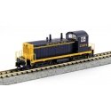 EMD NW2 - Sound and DCC -- Santa Fe 2412 (Pinstripe, blue, yellow), N, Kato USA Inc 1764375S