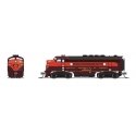 EMD F3 A-Unpowered B Set - Sound and DCC - Paragon4(TM) -- Gulf, Mobile & Ohio 883-A, B80 (maroon, red, black), N, Broadway Limi