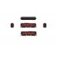 EMD F3 A-Unpowered B Set - Sound and DCC - Paragon4(TM) -- Gulf, Mobile & Ohio 883-A, B80 (maroon, red, black), N, Broadway Limi