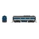 EMD F3 A-Unpowered B Set - Sound and DCC - Paragon4(TM) -- Electro-Motive Division 754A1, 754B1 (Demonstrator, blue, aluminum, y