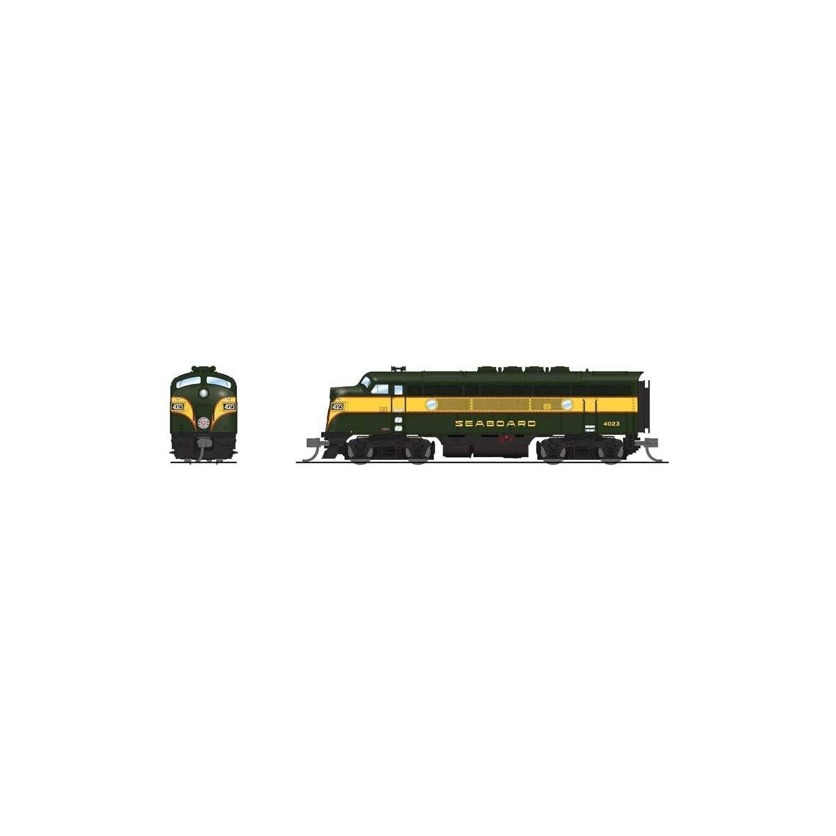 EMD F3A - Standard DC - Stealth -- Seaboard Air Line 4028 (green, yellow, red), N, Broadway Limited Imports 9231