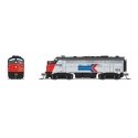 EMD F7A - Standard DC - Stealth -- Amtrak 105 (Phase I, silver, red, blue, black, Arrow Logo), N, Broadway Limited Imports 9275